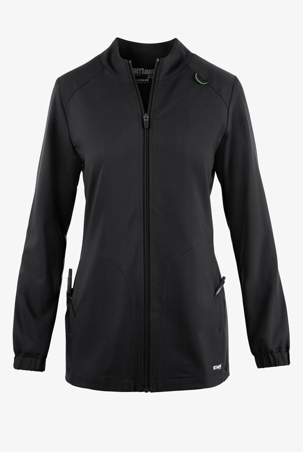 Chaqueta médica Grey's Anatomy by Barco Evolve Virtue STRETCH con cremallera y 3 bolsillos para mujer - Black - 1