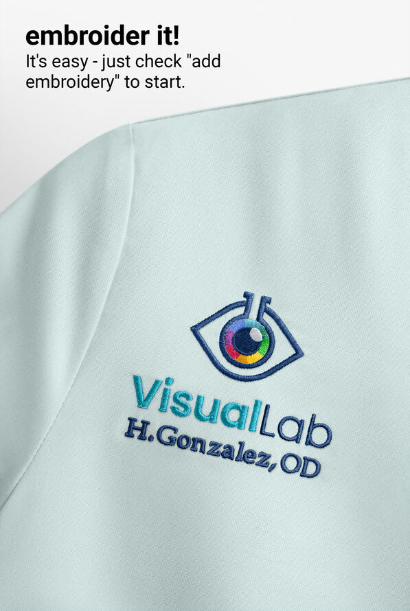 Blusa médica ReSurge Ruby con cuello en V y 5 bolsillos para mujer - Horizon Haze - 8