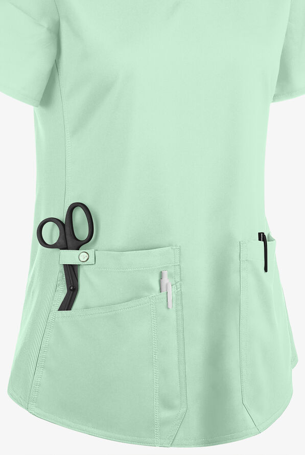 Med Couture Touch VNeck Shirttail Scrub Top, Stretch Scrubs