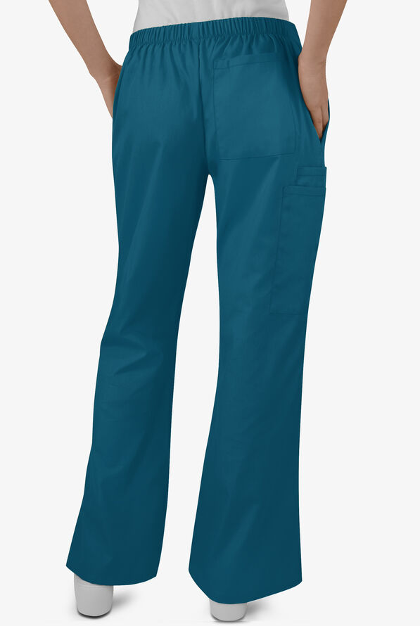 UA Best Buy Scrubs Women’s 5-Pocket Drawstring Pants - Tall - Caribbean Blue - 2