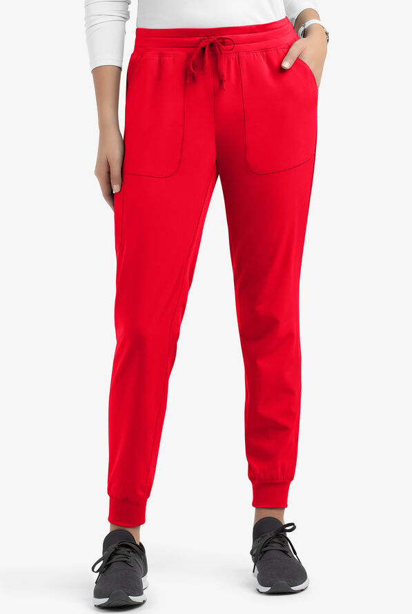 Maevn Matrix UA Exclusive Women's 5-Pocket STRETCH Jogger Scrub Pants - Red - 1