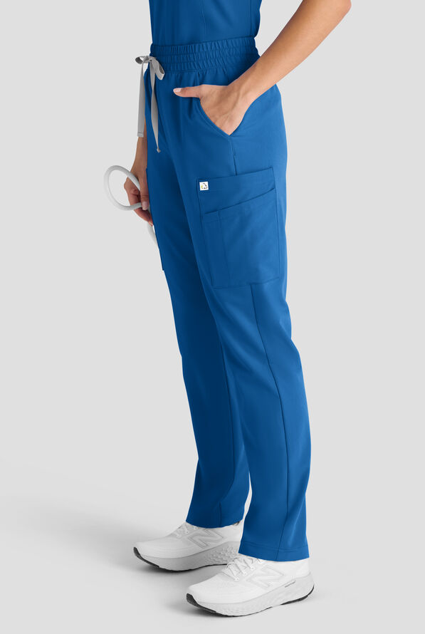 Pantal&oacute;n m&eacute;dico ReSurge Topaz con cord&oacute;n ajustable y 11 bolsillos para mujer - Royal - 4