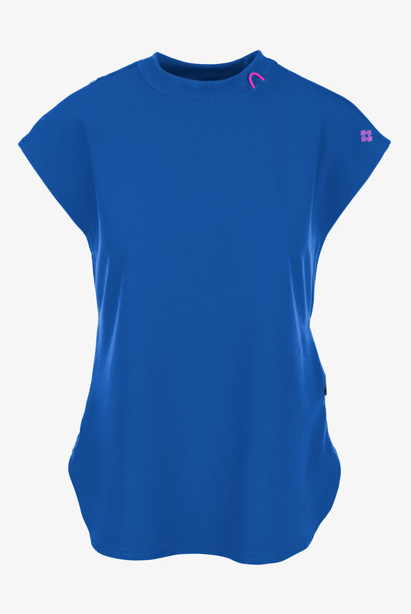 Med Couture Amp Women's 2-Pocket STRETCH Tuck in Dolman Crew Neck Scrub Top - Royal - 1