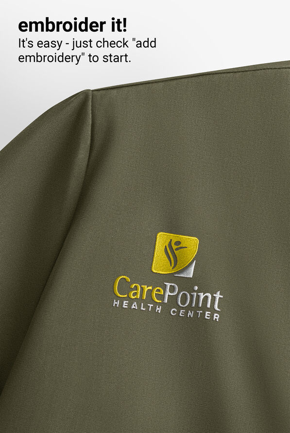 Camisa m&eacute;dica Cherokee Workwear Originals Ultra con cuello en V y 3 bolsillos para hombre - Olive - 3