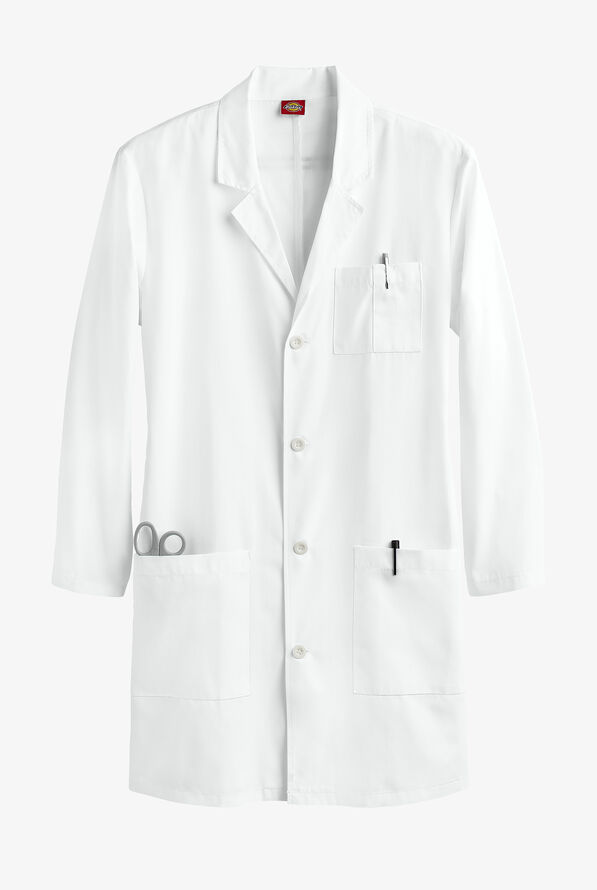 Dickies Unisex 37" 3-Pocket Lab Coat - White - 1
