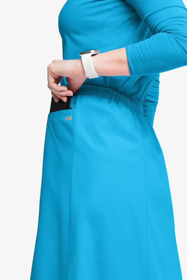 Falda médica estilo acampanada Butter-Soft Originals al tobillo con 4 bolsillos para mujer - Turquoise - 2