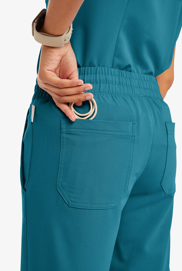 Keswi Women's 6Pocket Wide Leg Scrub Pants, Scrub Pants