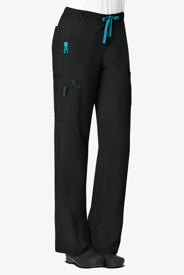 Carhartt Cross-Flex Force Women's 7-Pocket STRETCH Utility Cargo Scrub Pants - Petite - Black - 1
