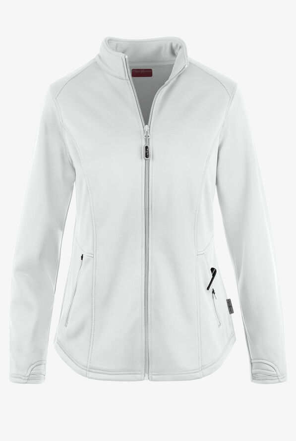 Chaqueta médica Zavate Ava Therese Megan de felpa con 2 bolsillos para mujer - White - 1
