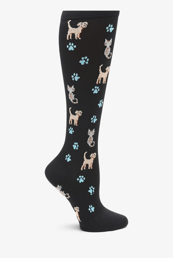 Nurse Mates Pets 'n Paws Women's 12-14 mmHg Wide Light Compression Socks - null - 1