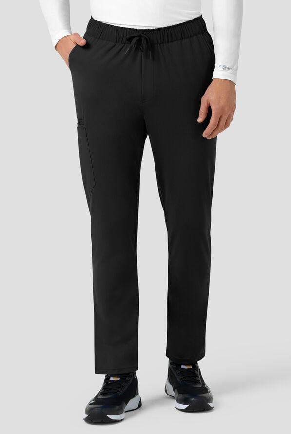 Carhartt Force&reg; Cross-Flex Knits Men's 6-Pocket STRETCH Tapered Leg Cargo Scrub Pants - Black - 1