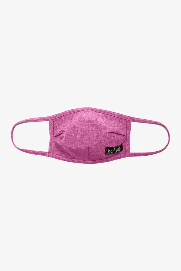 koi Unisex Cotton Face Mask with Filter - Heather Azalea - 1