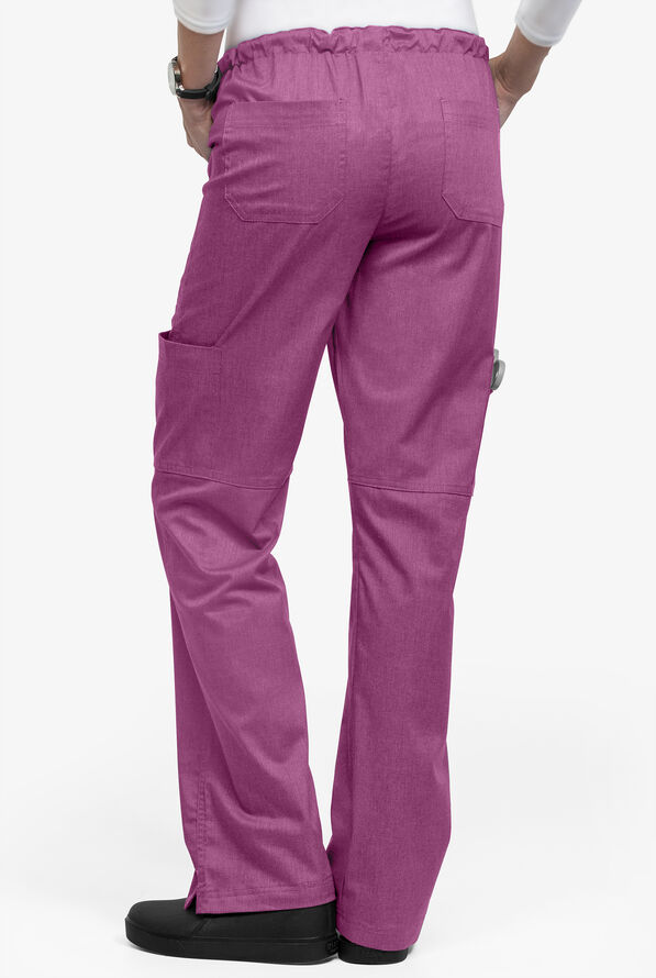 Pantal&oacute;n m&eacute;dico Butter-Soft STRETCH Petite con cord&oacute;n y 10 bolsillos para mujer - Berry Wine Heather - 2