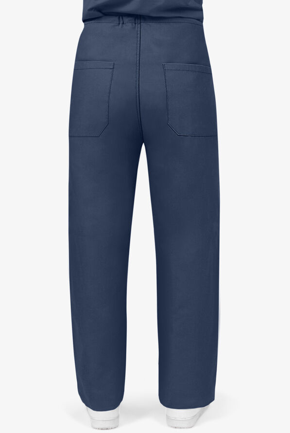 Fashion Seal Unisex 1-Pocket Fashion Blend Reversible Drawstring Scrub Pants - Tall - Navy - 2