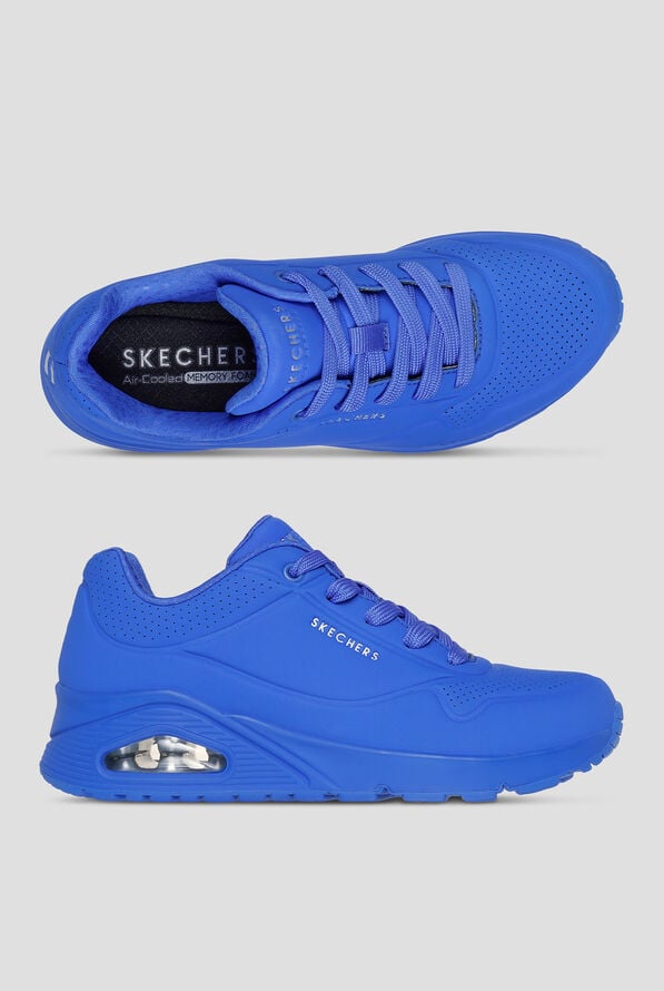 Skechers Street UNO - STAND ON Air Royal Blue Athletic Lace Up Shoes - null - 1