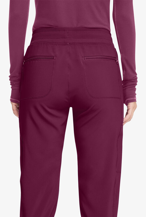 Infinity Women's 6-Pocket STRETCH Cargo Jogger Scrub Pants - Wine - 3