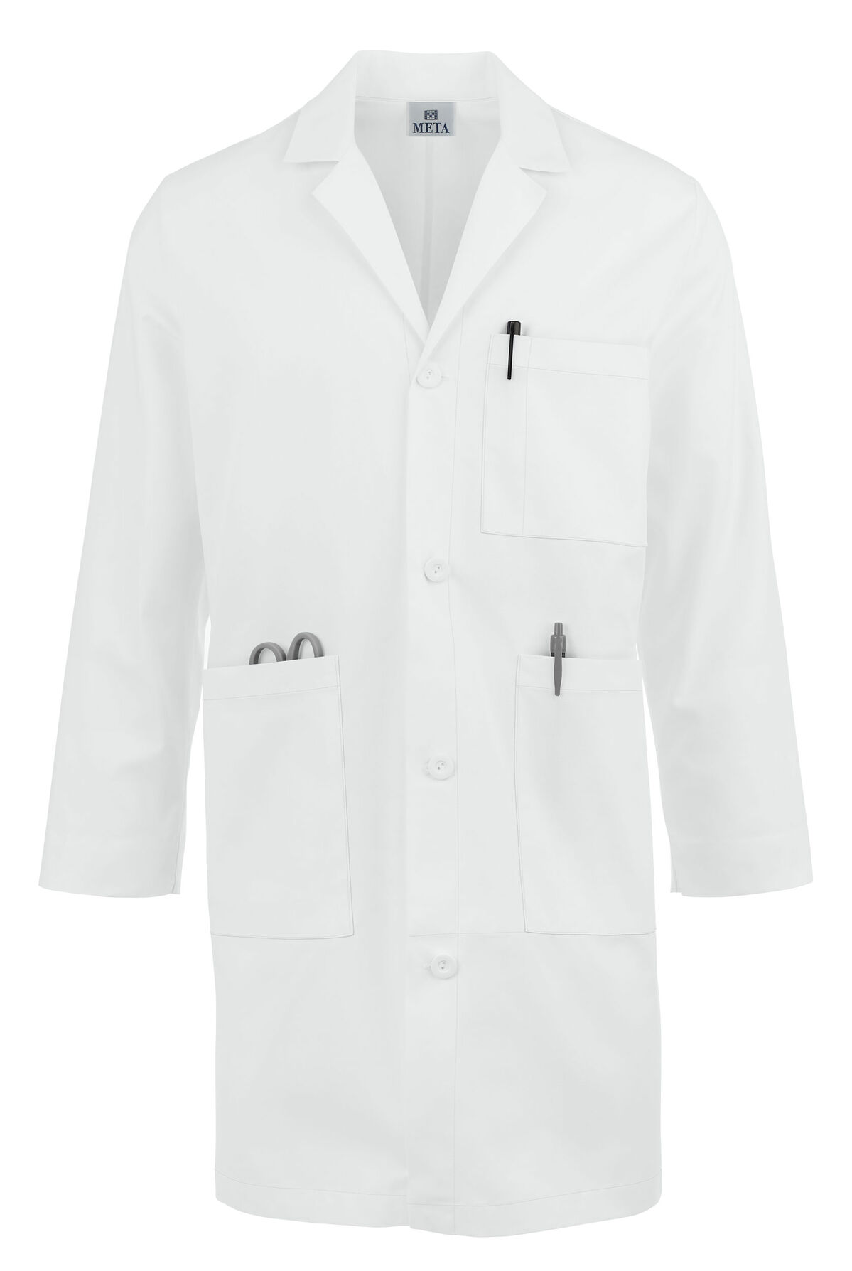White Swan Meta Men's Twill Lab Coat Men Scrubs