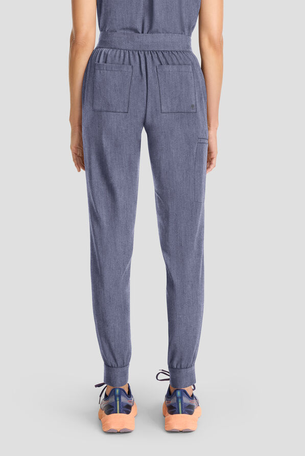 Healing Hands Quest Women's 5-Pocket STRETCH Drawstring Jogger Scrub Pant - Twilight Blue - 4