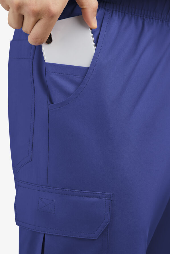 Butter-Soft STRETCH Men's 7-Pocket Cargo Jogger Scrub Pants - Galaxy - 3