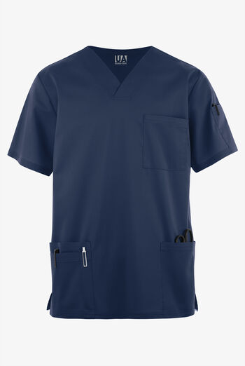 Camisa m&eacute;dica UA Butter-Soft STRETCH con cuello en V y 6 bolsillos para hombre