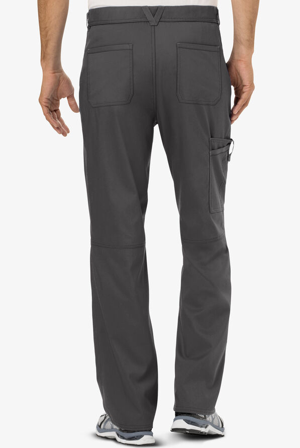 Cherokee Workwear Revolution Men's 7-Pocket STRETCH Cargo Scrub Pants - Pewter - 2