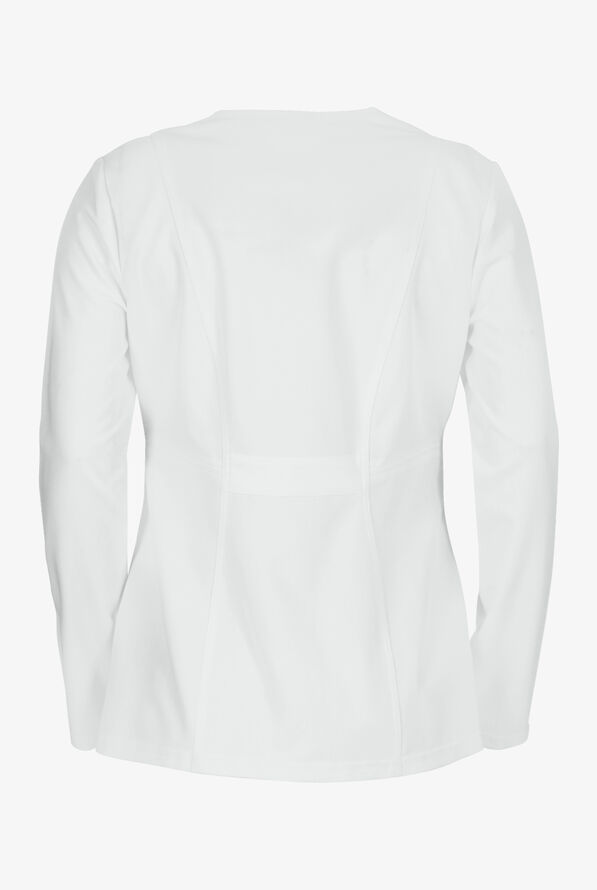 Dickies Xtreme STRETCH Women's 3-Pocket Contemporary Fit Scrub Jacket - White - 2