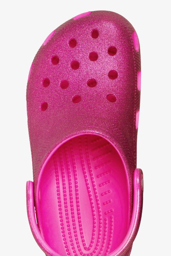 Crocs Women's Classic Pink Crush Glitter Nursing Clogs - null - 2