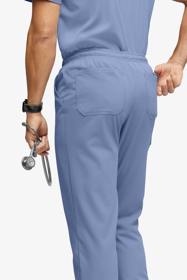 Advantage STRETCH Men's 6-Pocket Cargo Scrub Pants - Tall - Ceil Blue - 3