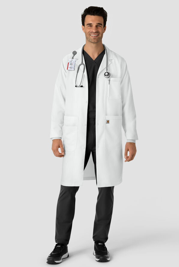 Bata de laboratorio Carhartt Performance Layers de 42" de largo con 9 bolsillos para hombre - White - 2