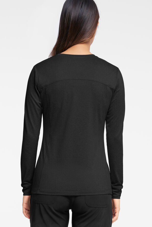 Infinity Women's STRETCH Long Sleeve Knit Underscrub - Black - 3