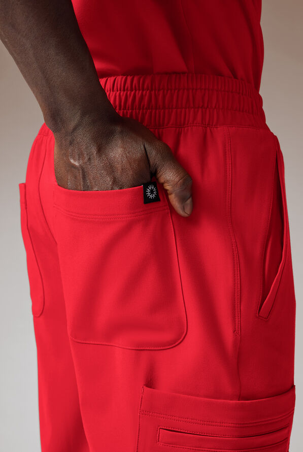 Hypothesis Tactical Men’s 9-Pocket Slim Leg Jogger Scrub Pant - Hemoglobin - 5