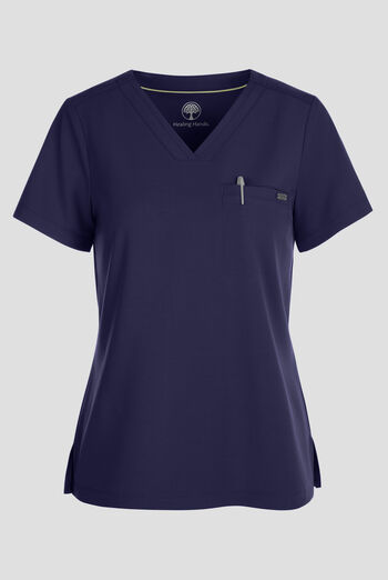 Healing Hands Quest Women's 1-Pocket STRETCH Tuck In V-Neck Scrub Top