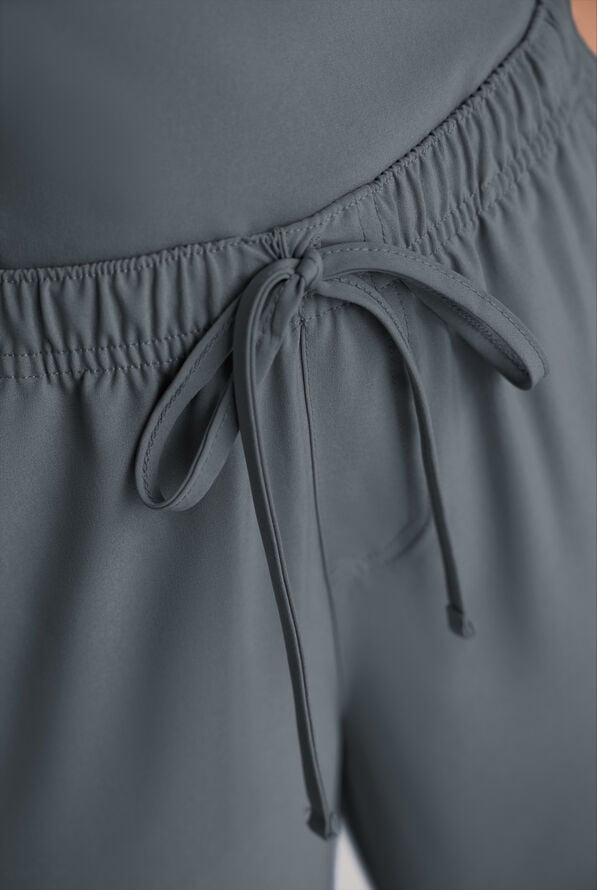 Easy STRETCH Eden Women's 4-Pocket Drawstring Scrub Pants - Petite - Pewter - 4