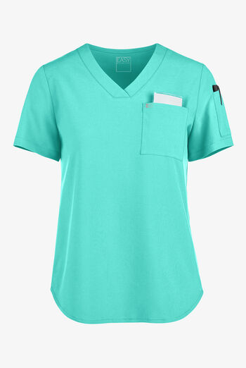 Blusa m&eacute;dica Easy STRETCH Chloe con cuello en V y 3 bolsillos para mujer