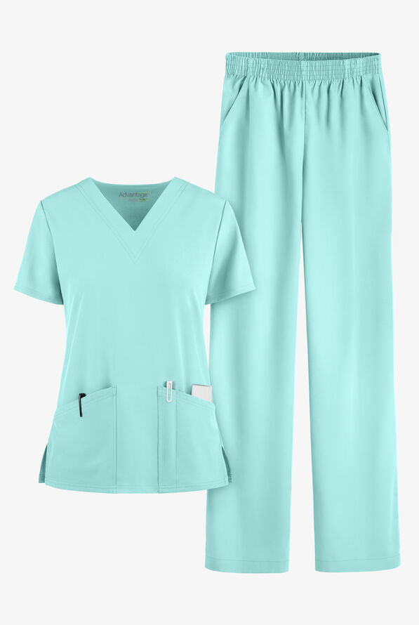 Advantage STRETCH by Butter-Soft Women's Scrub Set - Sea Frost - 1
