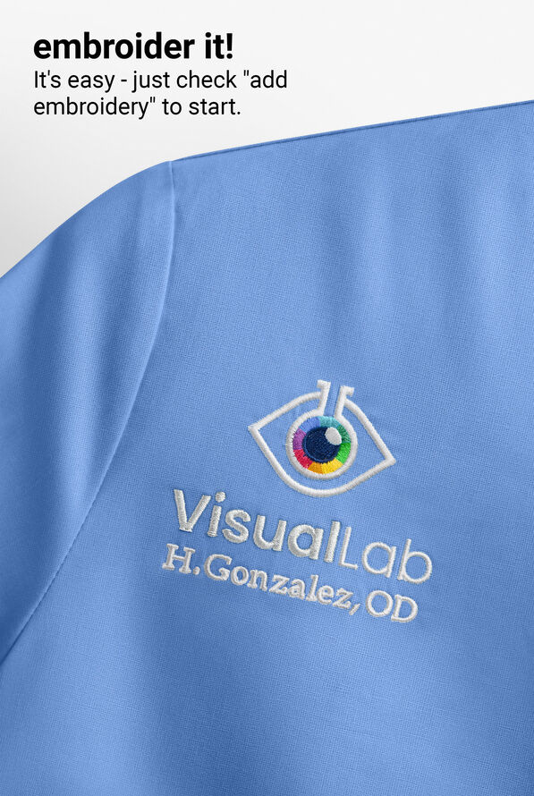 Butter-Soft STRETCH FLXTEK+ Women's 6-Pocket V-Neck Scrub Top - Ceil Blue - 7