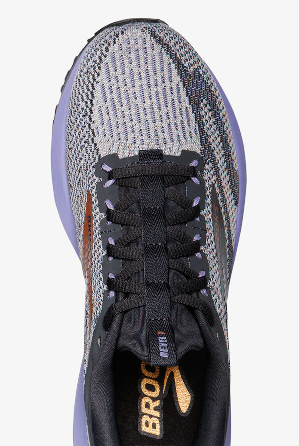 Brooks Women's Revel 7 Sweet Lavender/Ebony/Alloy Athletic Lace Up Nursing Shoes - null - 2