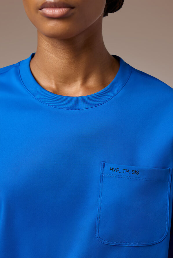 Hypothesis Omni Base Women's Knit Crew Neck Scrub Pullover - Royal - 3