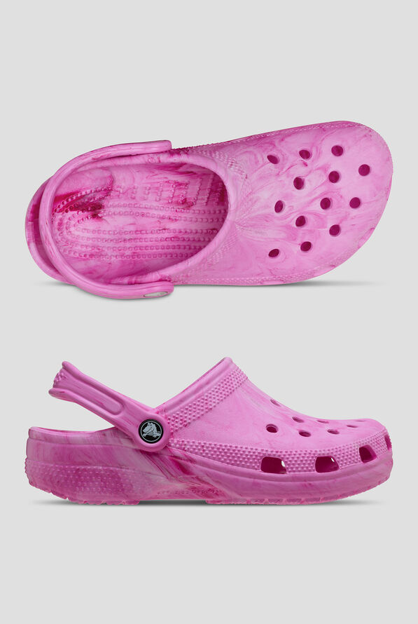 Crocs™ Womens Classic Pink Watercolor Marbled Clog - null - 1