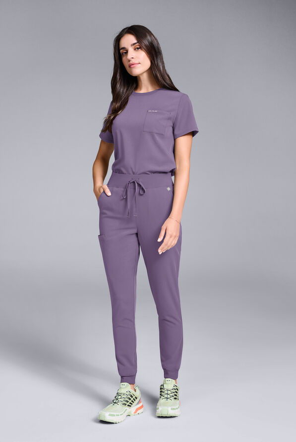 Hypothesis Women's Base Crew-Neck Tuck-In Scrub Top - Purple Dusk - 7