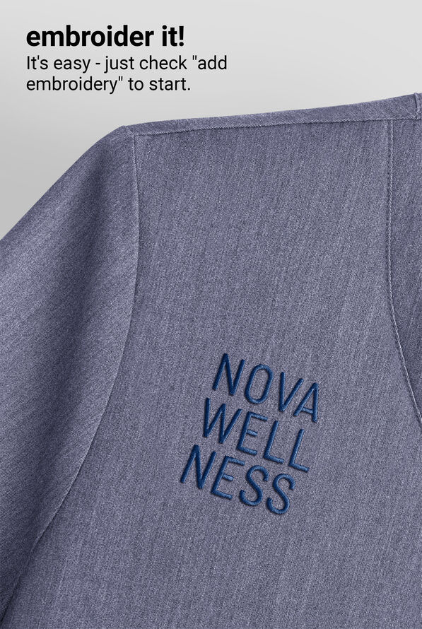 Healing Hands Quest Women's 1-Pocket STRETCH Tuck In V-Neck Scrub Top - Twilight Blue - 3