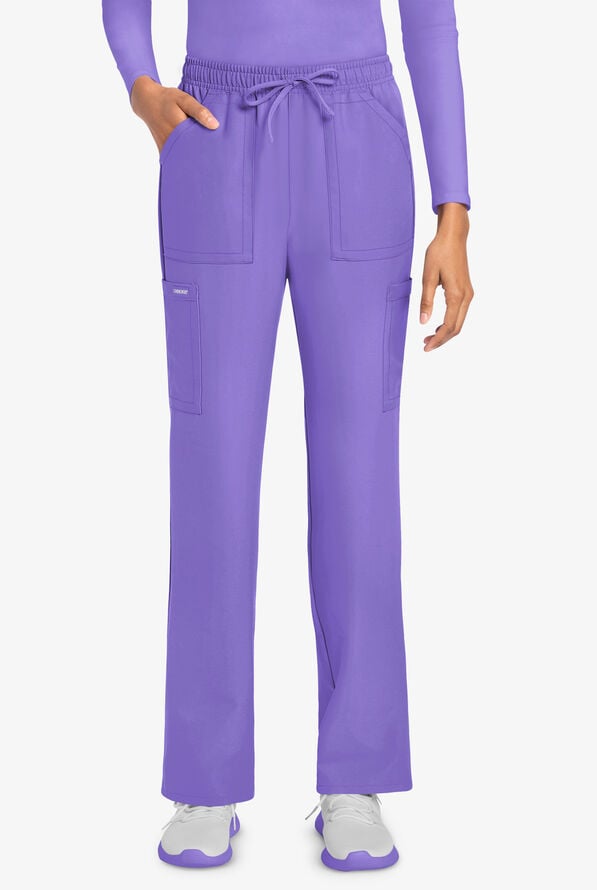 Pantal&oacute;n m&eacute;dico Cherokee Workwear Originals Ultra estilo cargo con piernas rectas y 4 bolsillos para mujer - Electric Lavender - 1