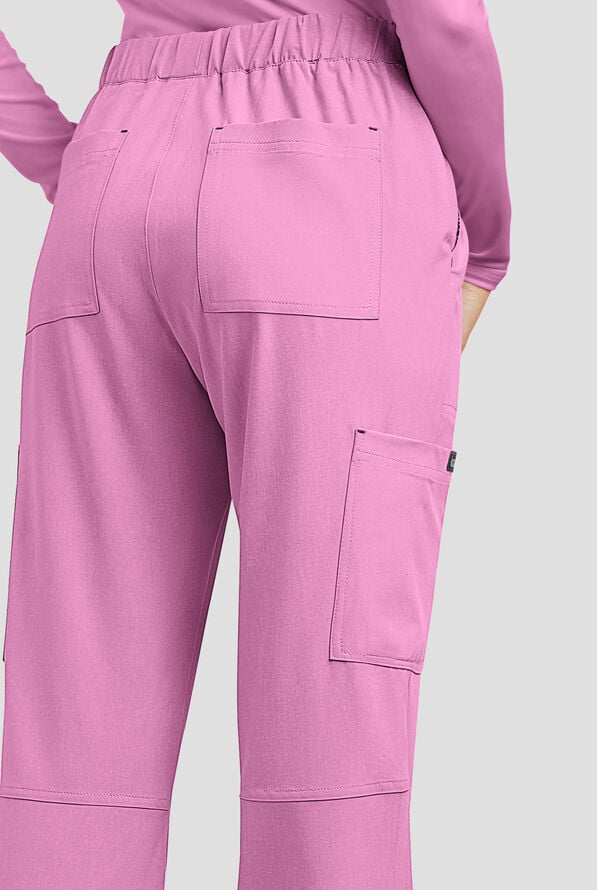 Pantal&oacute;n m&eacute;dico koi Basics Holly estilo cargo con 8 bolsillos para mujer - Heather Pansy - 3