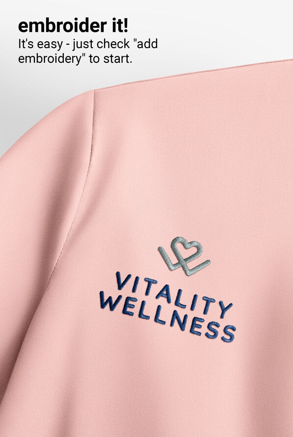 Carhartt Cross-Flex Force Women's 1-Pocket STRETCH Knit Panel Tuck In Scrub Top - Soft Rose - 4