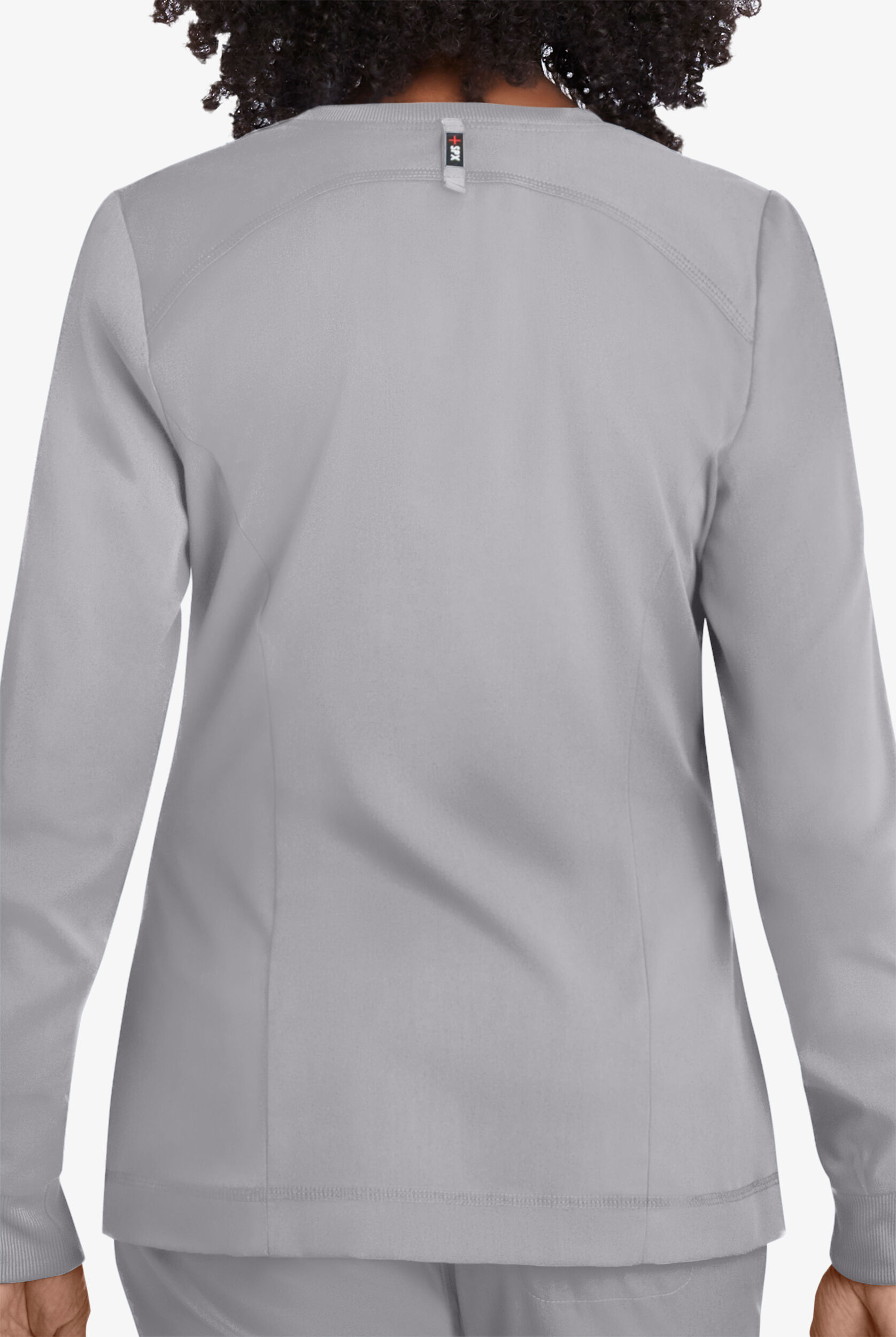 Grey's Anatomy Spandex Women's 3-Pocket Zip Front Warm Up Scrub