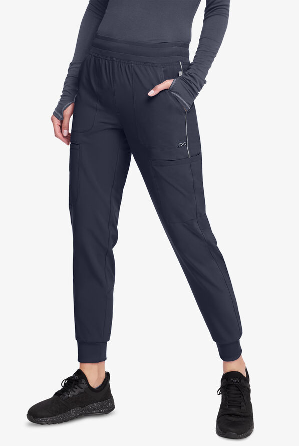 Pantalón médico Cherokee Infinity STRETCH estilo cargo jogger con 6 bolsillos para mujer - Navy - 1