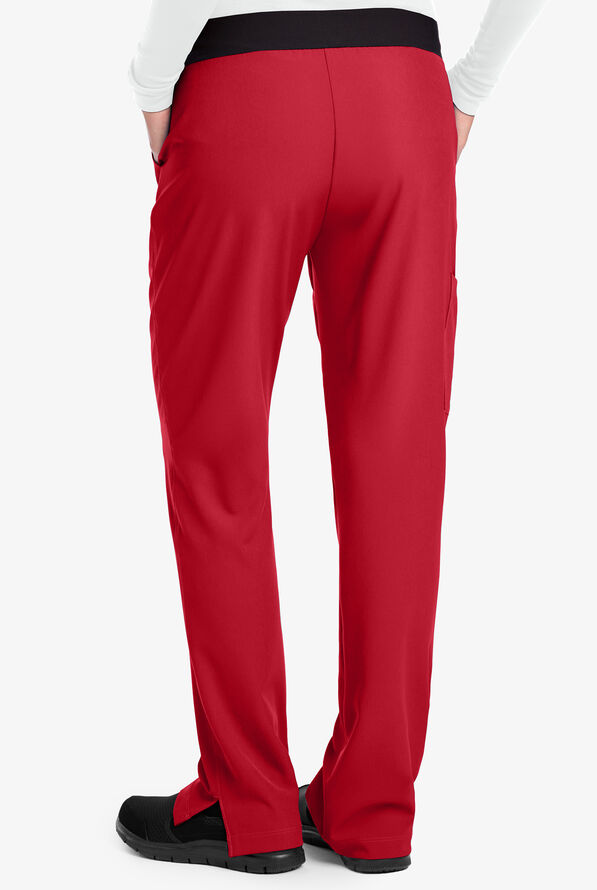 Pantalón médico Skechers Vitality estilo cargo con 3 bolsillos para mujer  - Red - 2