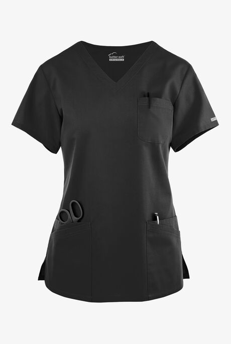 Butter-Soft Originals Women's 7-Pocket Curved V-Neck Scrub Top