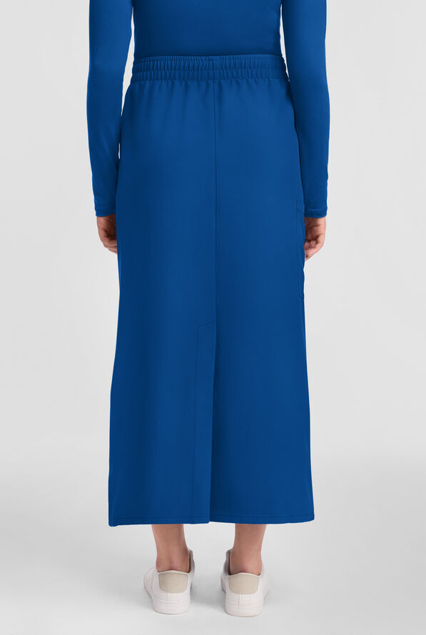 Cherokee Workwear Originals Ultra Women's 3-Pocket Pull-On Maxi Scrub Skirt - Royal - 4