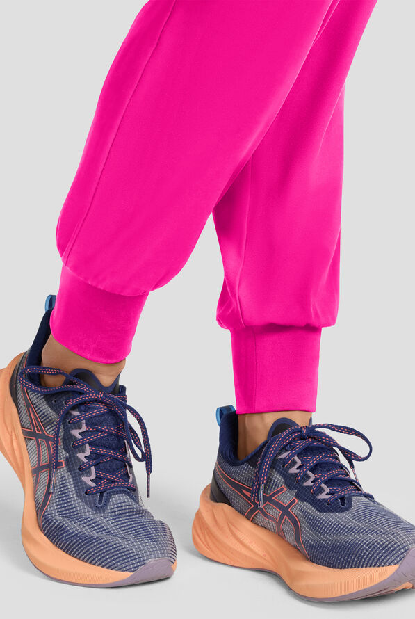 Med Couture Insight Women's 4-Pocket Zip Front Drawstring Waist Scrub Jumpsuit - Aurora Berryalis - 4